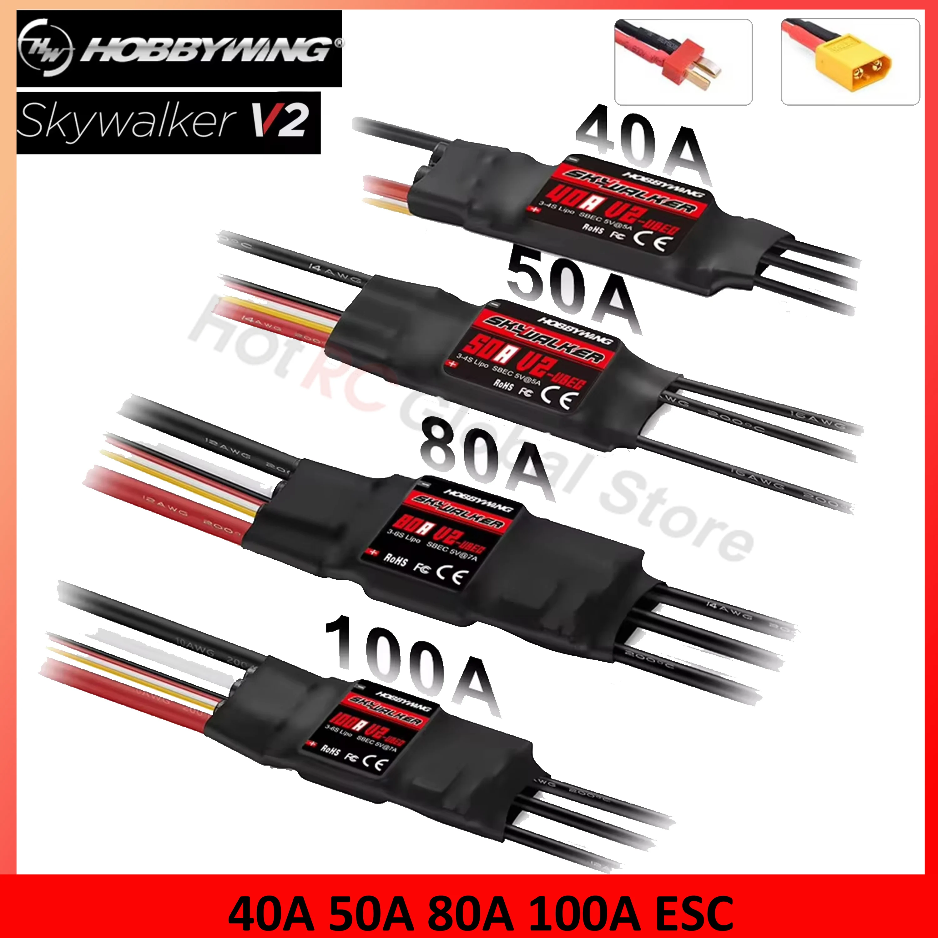 Drone Rc Quadcopter Controller - HOBBYWING Skywalker V2 Series 40A 50A