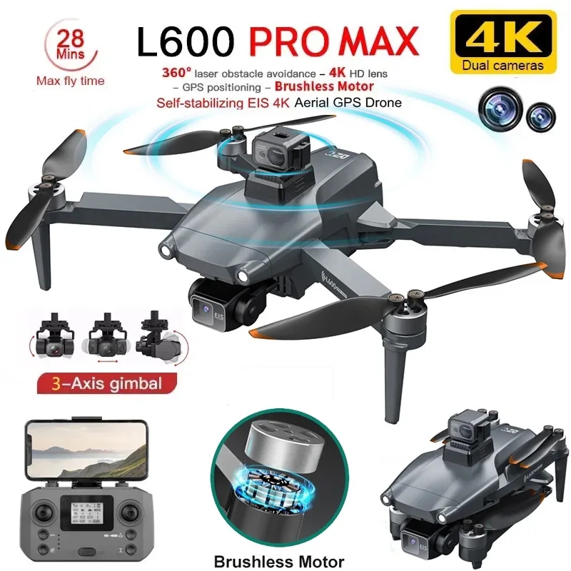Drone Rc Helicopter With Camera - L600 PRO MAX GPS Drone Professional