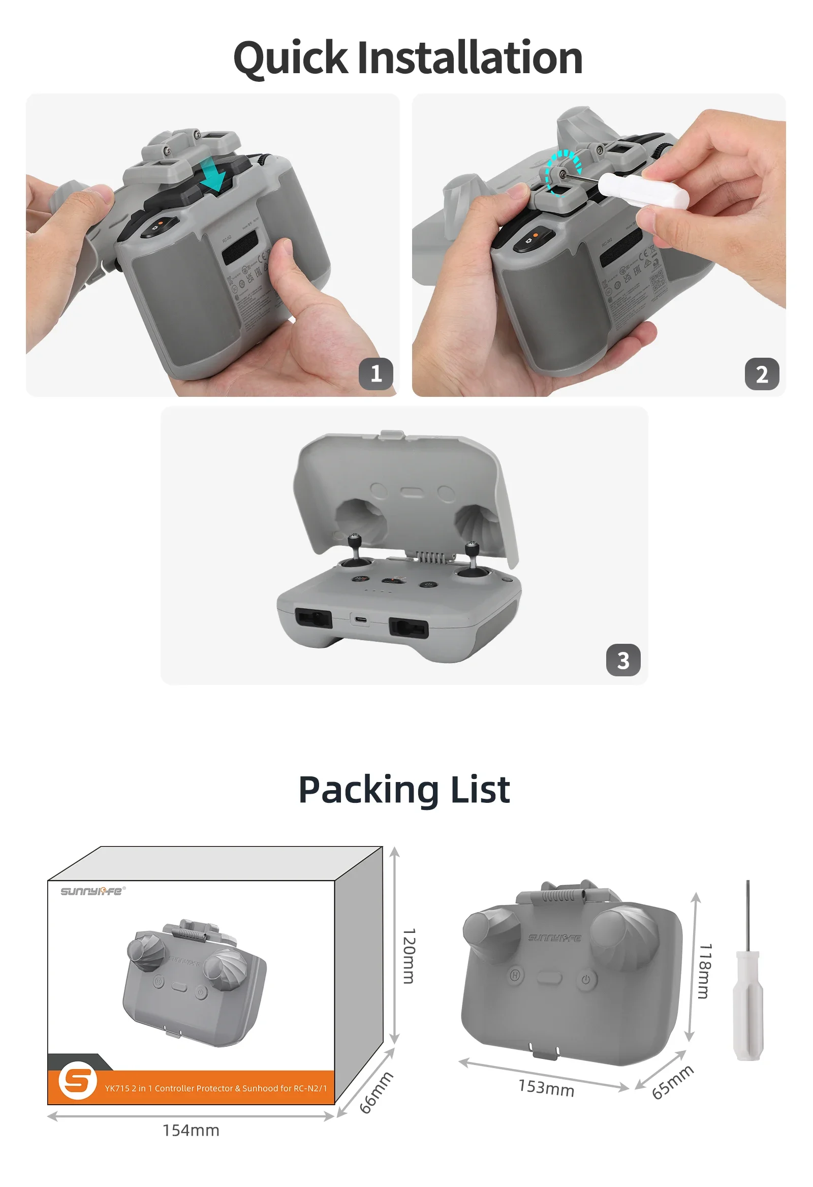 2 in 1 Controller Protector Su - Drone Dji Rc N2 review and price