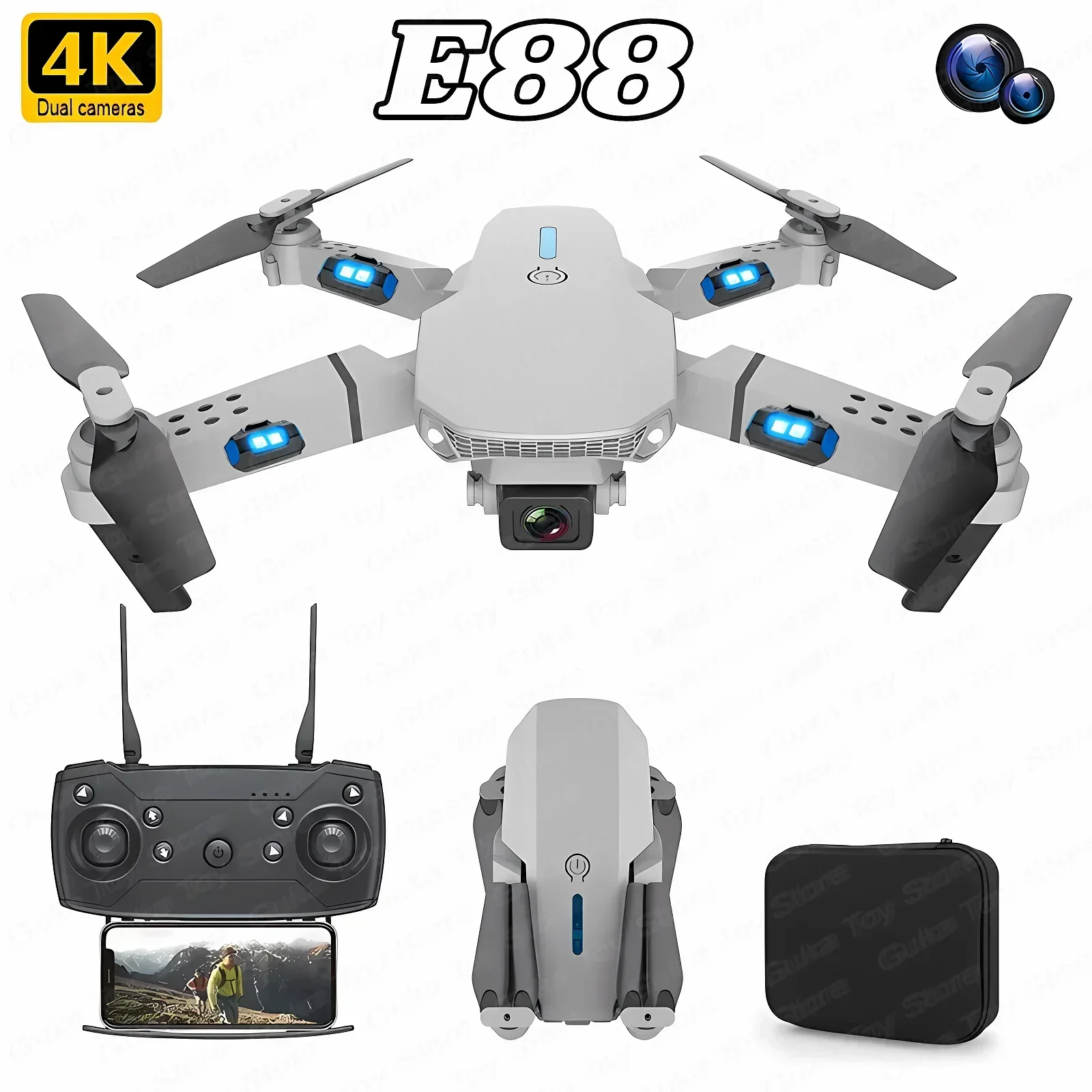 E88 Pro WIFI FPV Drone Wide An - Drone Rc Helicopter With Camera review and price