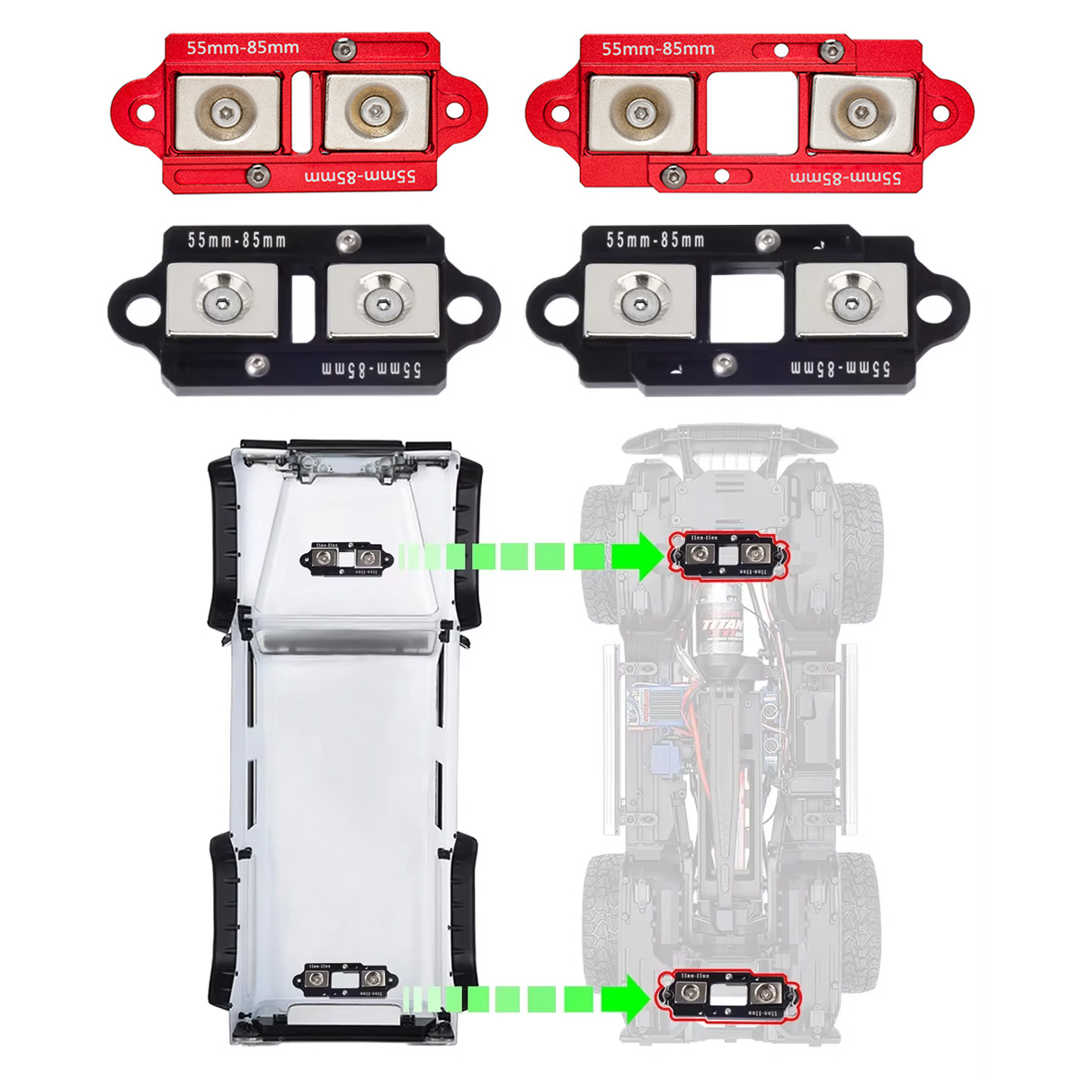 4PCS 55-85mm Adjustable Magnet - Rc Car Body Shell review and price