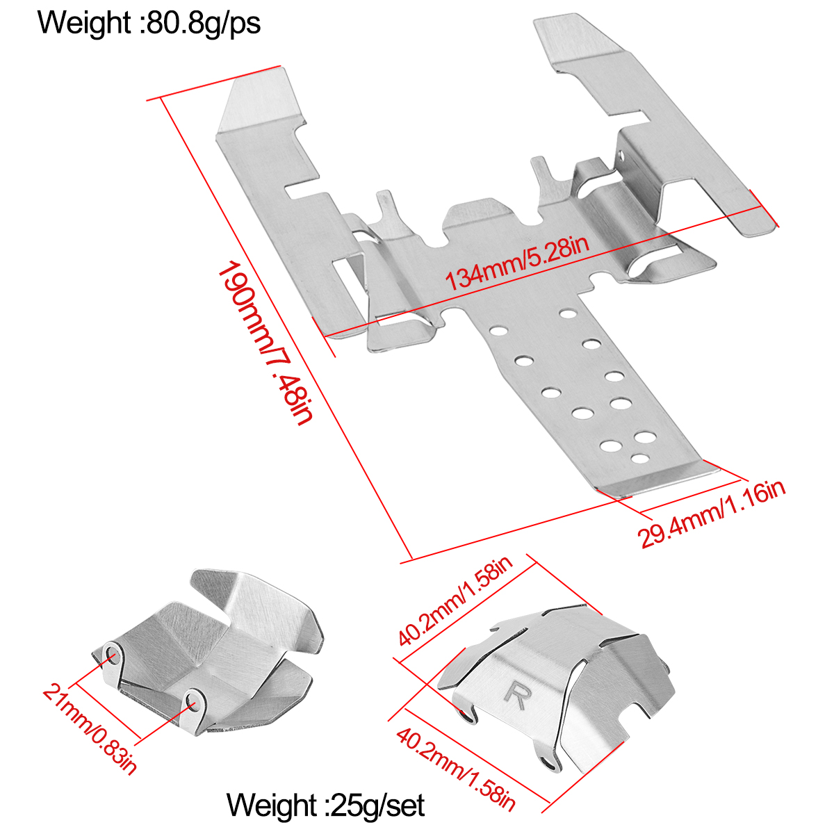 Stainless Steel Skid Plate Cha - Rc Car Body Shell review and price